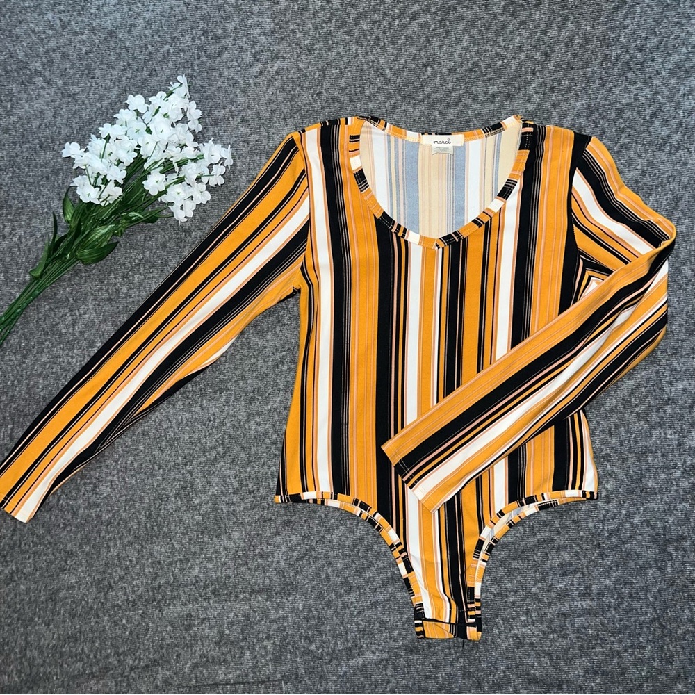 Striped Long Sleeve Bodysuit